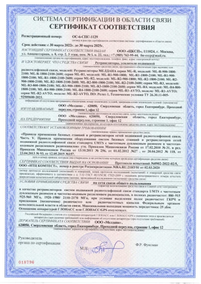 Сертификат Переносной широкополосный подавитель БПЛА ML-JZ-01 (Рюкзак)